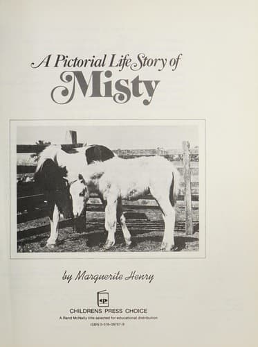 Cover of A pictorial life story of Misty by Marguerite Henry