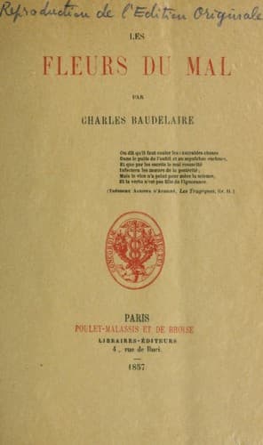 Cover of Les Fleurs du Mal by Charles Baudelaire
