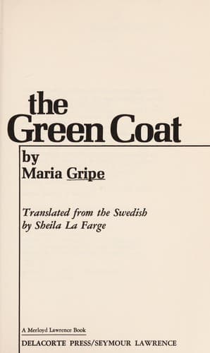 Cover of Green Coat by Maria Gripe