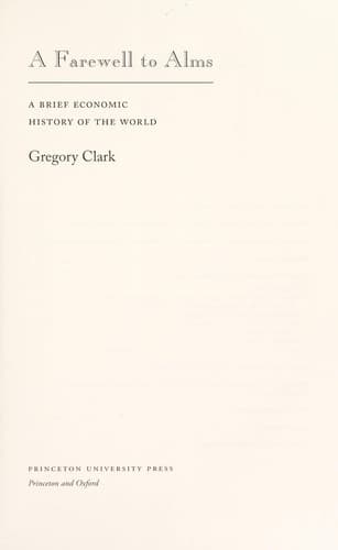 Cover of A farewell to alms by Gregory Clark