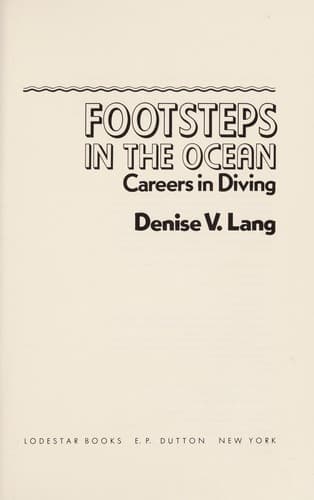 Cover of Footsteps in the ocean by Denise V. Lang