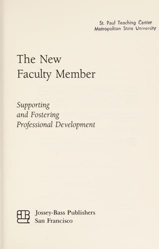 Cover of The new faculty member by Robert Boice