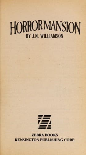Cover of Horror mansion by J. N. Williamson