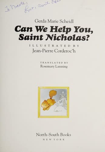 Cover of Can we help you, Saint Nicholas? by Gerda Marie Scheidl