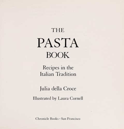 Cover of The pasta book by Julia Della Croce