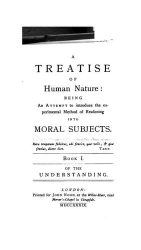 Cover of A treatise of human nature by David Hume