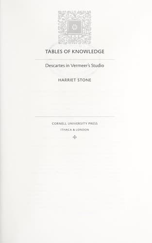 Cover of Tables of knowledge by Harriet Amy Stone