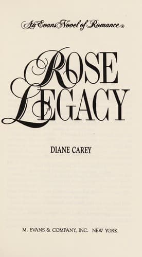 Cover of Rose legacy by Diane Carey