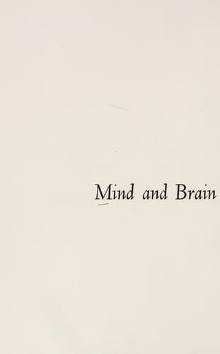 Cover of Mind and brain by Arturo Rosenblueth