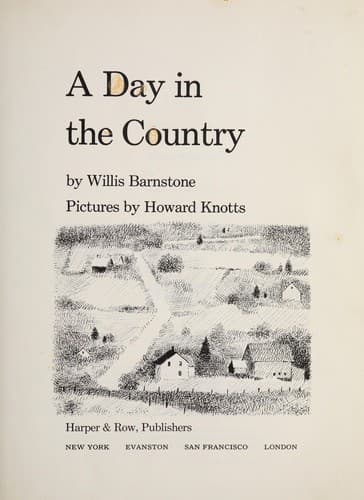 Cover of A day in the country by Willis Barnstone