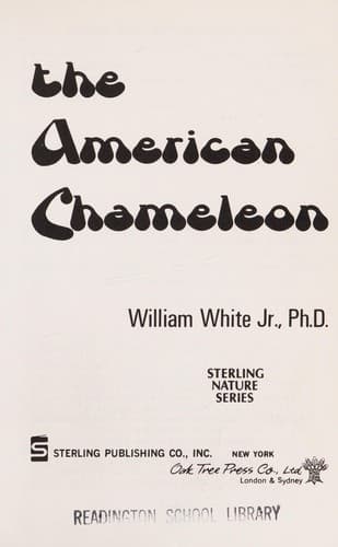Cover of The American chameleon by William White