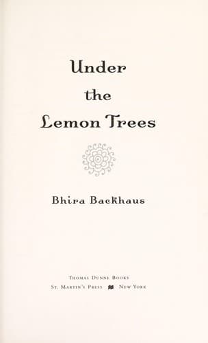 Cover of Under the lemon trees by Bhira Backhaus