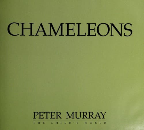 Cover of Chameleons by Murray, Peter