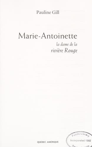 Cover of Marie-Antoinette by Pauline Gill