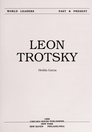 Cover of Leon Trotsky by Hedda Garza