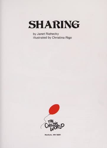 Cover of Sharing by Janet Riehecky