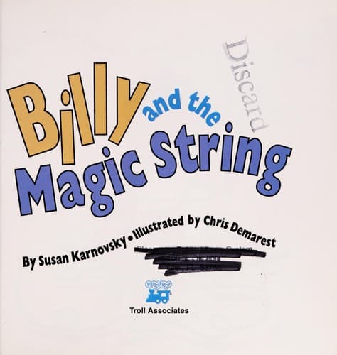 Cover of Billy and the magic string by Susan Karnovsky