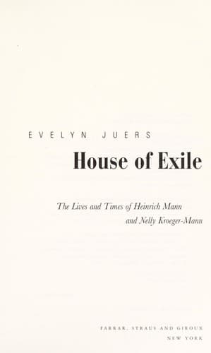 Cover of House of exile by Evelyn Juers