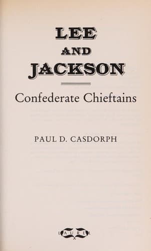 Cover of Lee and Jackson by Paul D. Casdorph