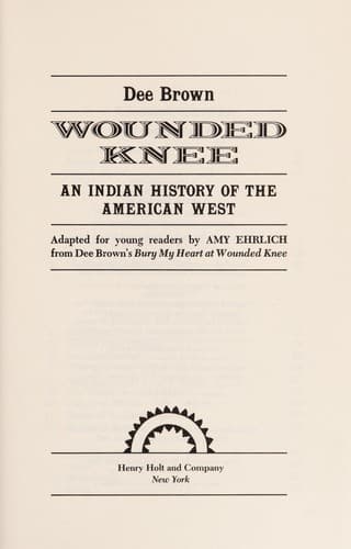 Cover of Wounded Knee by Amy Ehrlich