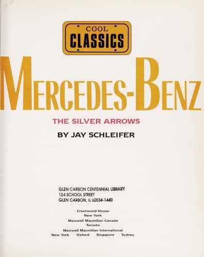 Cover of Mercedes-Benz by Jay Schleifer