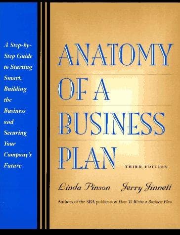 Cover of Anatomy of a business plan by Linda Pinson