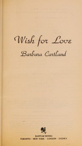 Cover of Wish for Love by Barbara Cartland