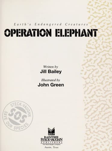 Cover of Operation elephant by Jill Bailey