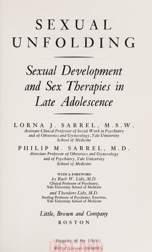 Cover of Sexual Unfolding by Lorna J. Sarrel
