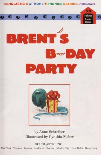 Cover of Brent's b-day party by Anne Schreiber