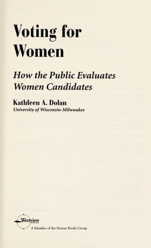 Cover of Voting for women by Kathleen A Dolan