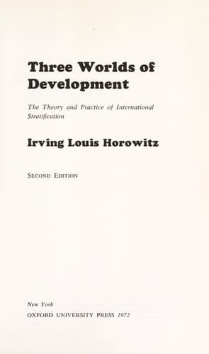 Cover of Three worlds of development by Irving Louis Horowitz