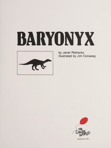 Cover of Baryonyx by Janet Riehecky