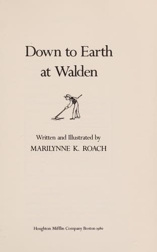 Cover of Down to earth at Walden by Marilynne K. Roach