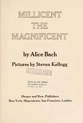 Cover of Millicent the Magnificent by Alice Bach
