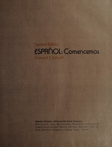 Cover of Español, comencemos by Conrad J. Schmitt