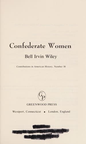 Cover of Confederate women by Bell Irvin Wiley