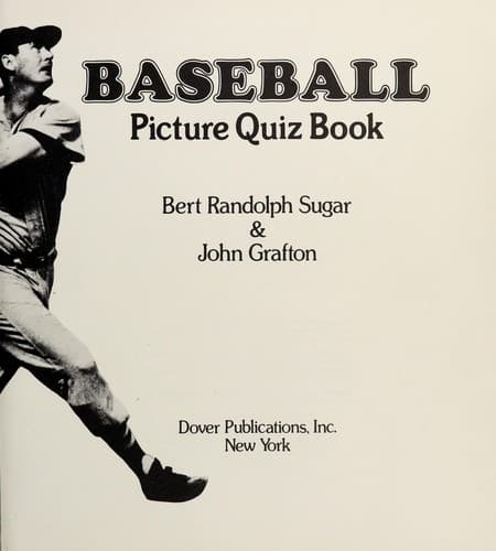 Cover of Baseball picture quiz book by Bert Randolph Sugar