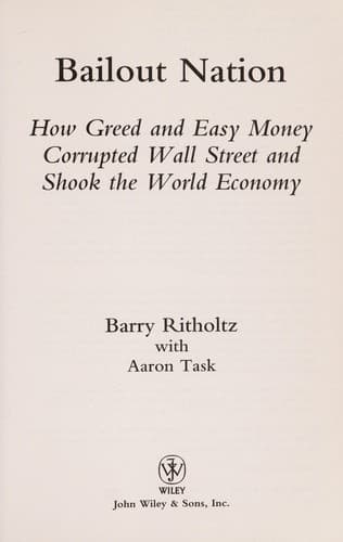 Cover of Bailout nation by Barry Ritholtz