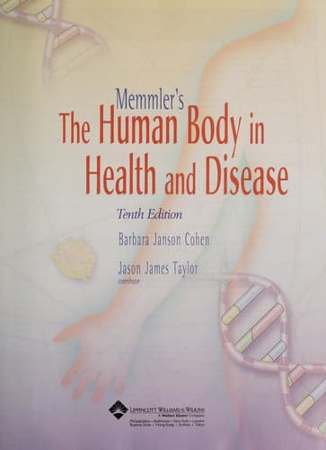 Cover of Memmler's human body in health and disease by Barbara J. Cohen