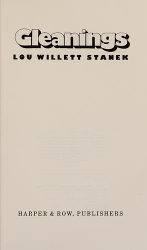Cover of Gleanings by Lou Willett Stanek