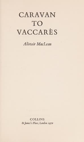 Cover of Caravan to Vaccares by Alistair MacLean