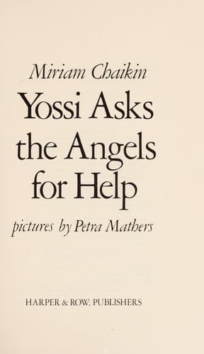 Cover of Yossi asks the angels for help by Miriam Chaikin