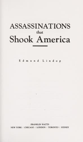 Cover of Assassinations that shook America by Edmund Lindop