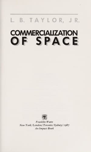 Cover of Commercialization of space by L. B. Taylor