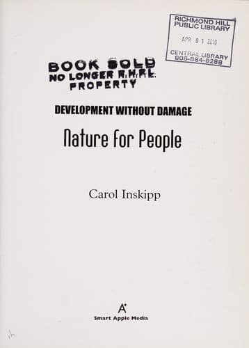 Cover of Nature for people by Carol Inskipp