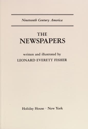 Cover of The newspapers by Leonard Everett Fisher