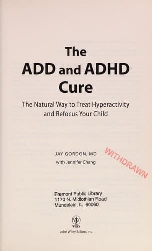 Cover of The ADD and ADHD cure by Jay Gordon