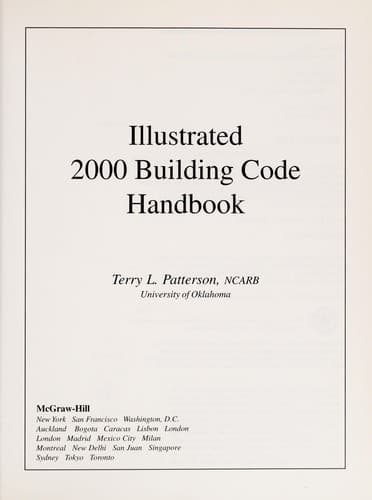 Cover of Illustrated 2000 building code handbook by Terry L Patterson