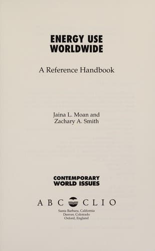 Cover of Energy use worldwide by Jaina L. Moan